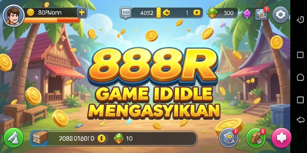 Tampilan gameplay menarik dalam game Idle 888R.