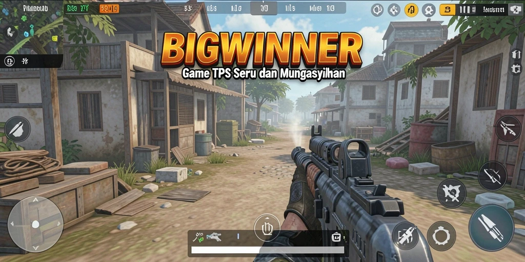 Screenshot menyoroti aksi tembak menembak dalam BIGWINNER.