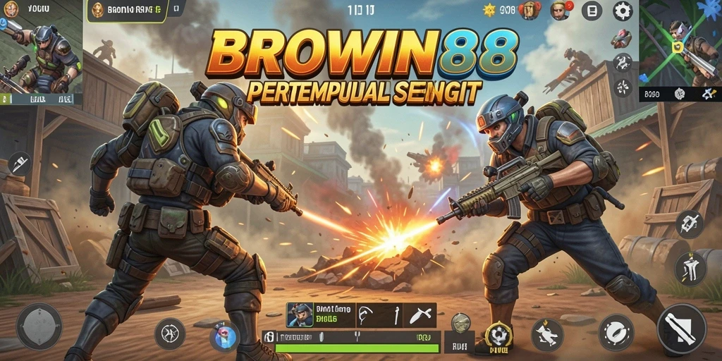 Gameplay menegangkan dan seru dari BROWIN88 dalam pertempuran Battle Royale.