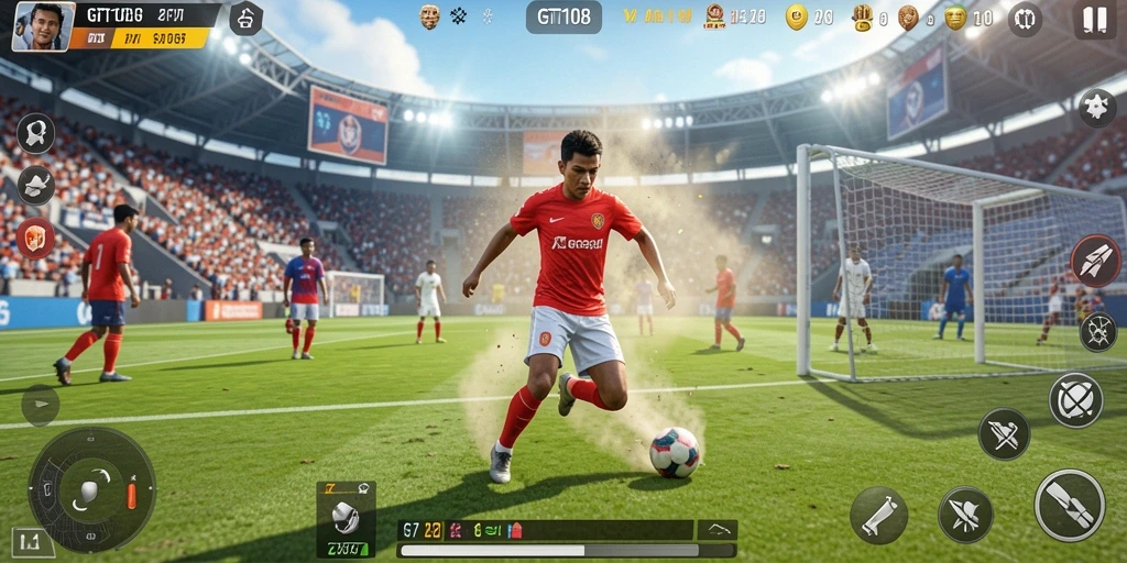 Tangkapan layar dari gameplay GT108 yang penuh aksi dan seru.