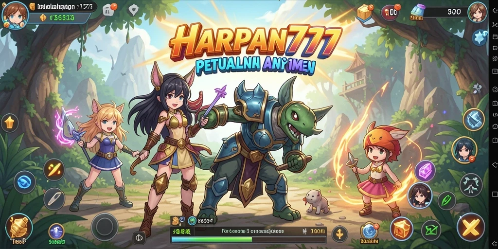 Screenshot gameplay HARAPAN777 menampilkan pertarungan seru antara karakter Anime.