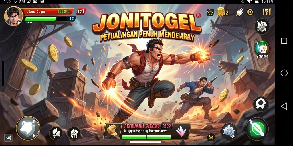Tangkapan layar utama dari gameplay JONITOGEL menampilkan aksi mendebarkan.