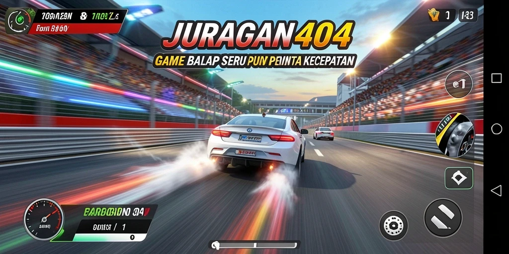 Tampilan gameplay seru dalam JURAGAN404 yang membuat adrenalin mengalir.