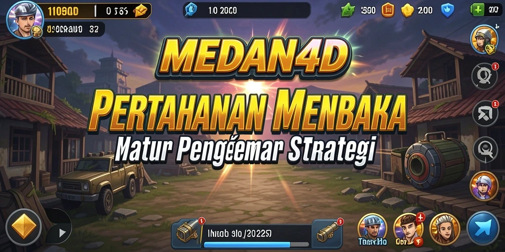 Screenshot gameplay MEDAN4D menampilkan aksi Tower Defense yang seru.