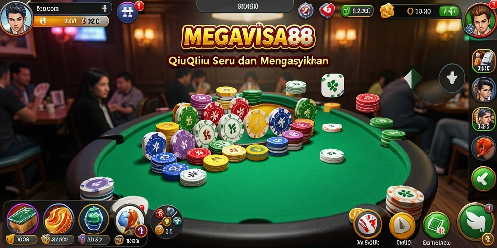 Tampilan gameplay QiuQiu yang penuh warna dan menarik di MEGAVISA88.