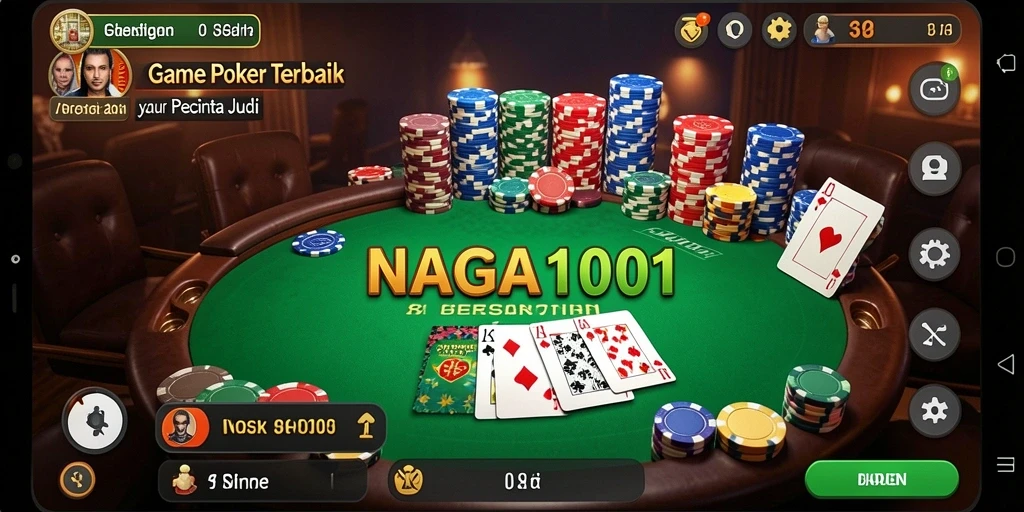 Screenshot NAGA1001 menampilkan pemain sedang asyik bermain Poker.