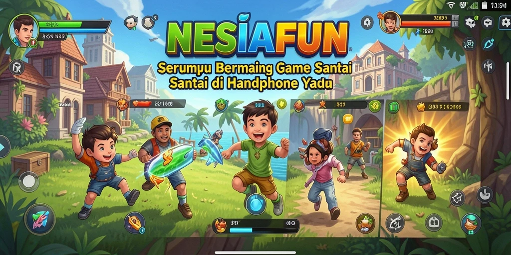 Tampilan gameplay seru dan penuh warna dari NESIAFUN.