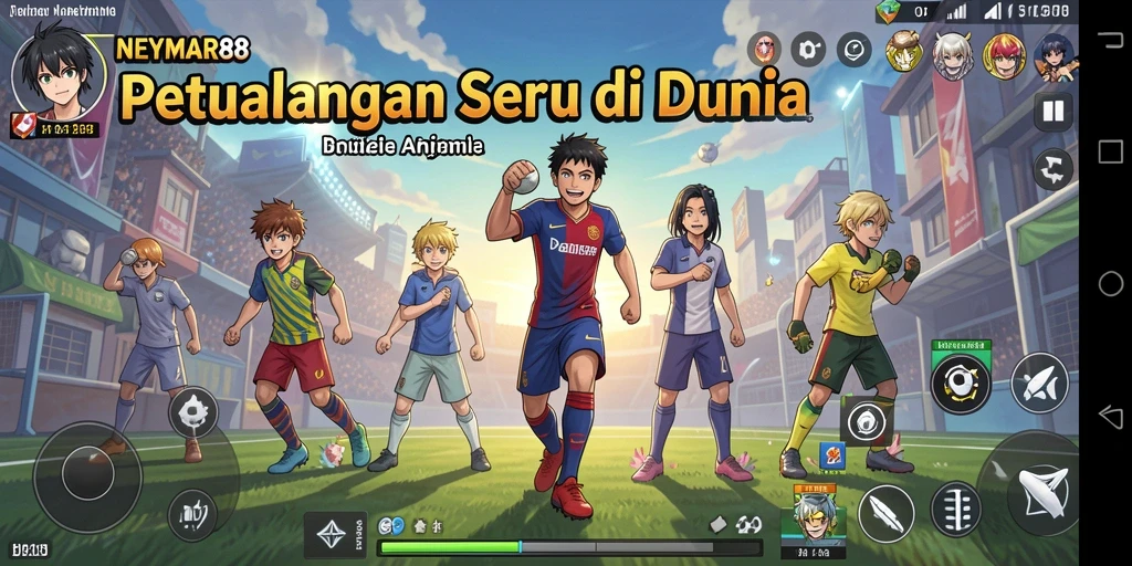 Tampilan gameplay seru dari NEYMAR88 di dunia Anime yang penuh warna.