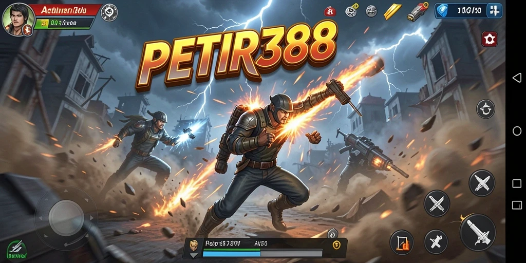 Screenshot menampilkan aksi mendebarkan dalam gameplay PETIR388.