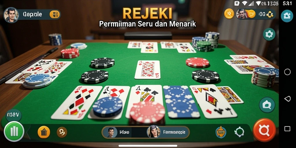 Tampilan menarik dalam gameplay Gaple REJEKI yang seru dan interaktif.