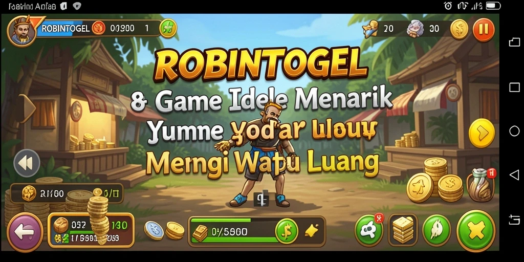Tampilan gameplay ROBINTOGEL yang menarik dan menyenangkan pada saat dimainkan.