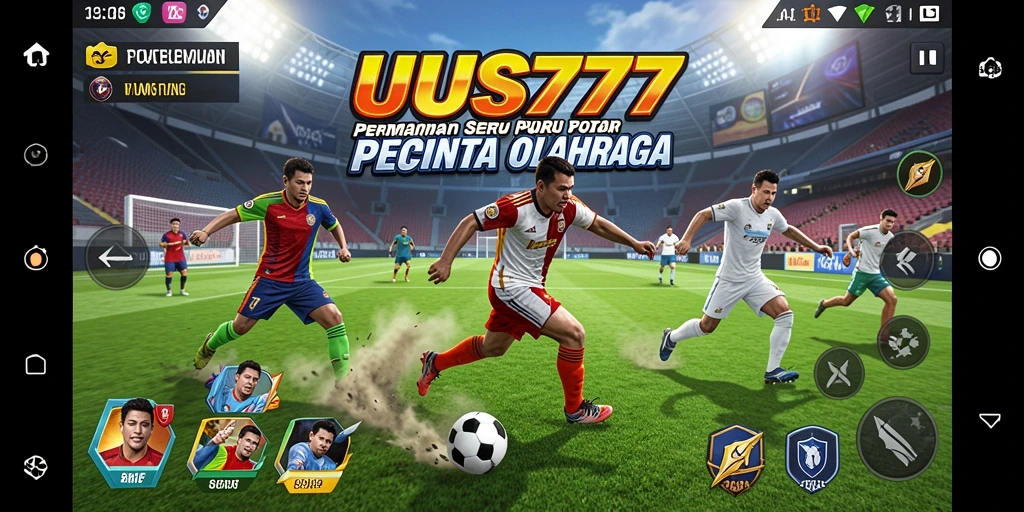 Tampilan gameplay seru dalam UUS777 dengan aksi olahraga yang menegangkan.