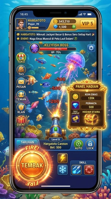 Tampilan utama aplikasi hargatoto dengan berbagai pilihan APK.
